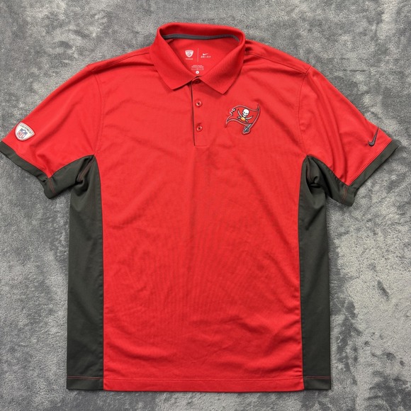 Nike Other - Nike Polo Shirt Mens Large Red Tampa Bay Buccaneers NFL Dri-FIT Training 657574
